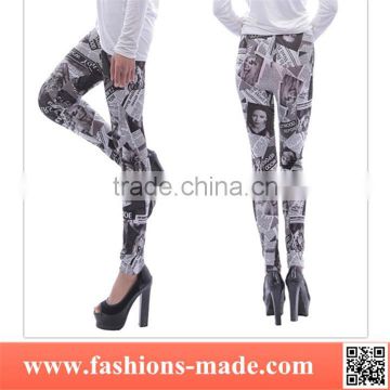 Beauty Poll Newspaper Printed Legging