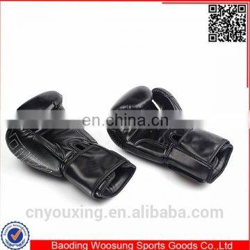 Cheap boxing equipment black custom boxing gloves oem