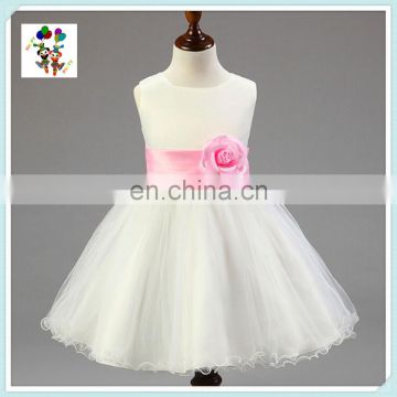 Hot Sale Children White Gown Tulle Flower Girl Dresses HPC-3099