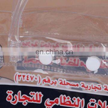 Transparent Wholesale Clear Plastic Shopping/clothing/gift Pvc Bag With Handing Button photo-3