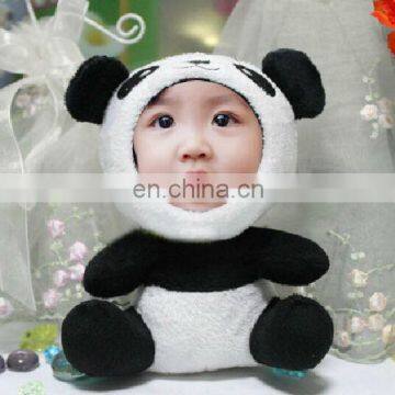 DIY panda picture frame with human face toy