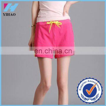 Yihao 2015 Custom New Design Fitness Gym Shorts Active Sports Shorts Elastic Waist Plus Size Running Shorts Wholesale