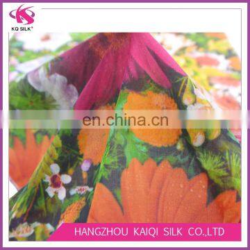 Floral Digital Print Cotton Silk Colorful Silk Blend Cotton Fabric Silk Fashion Fabric for Lady Dress photo-6