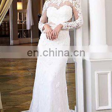 Long Sleeve vintage Lace elegance Wedding Dress
