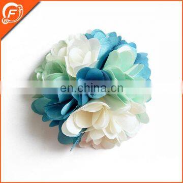 attractive colorful silk ball shape flower for wedding decoration