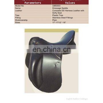 Wholesale Plain Genuine Leather Heavy High Quality Eco Friendly Horse Saddle