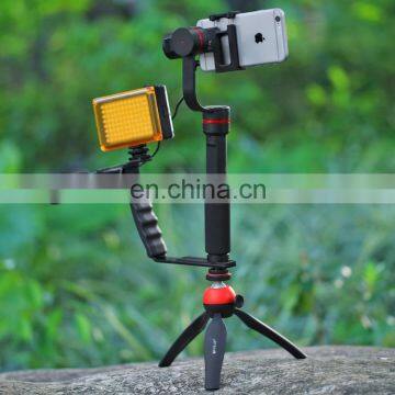 PULUZ G1 3-Axis Stabilizer Handheld Gimbal With Clamp Mount and Tripod Holder + L-Shape Bracket + Video Microphone photo-5