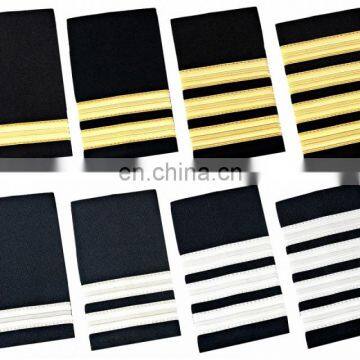 Gold and Silver 1 bar to 4 bar uniform pilot epaulette / Pilot Uniform Epaulets / Epaulettes