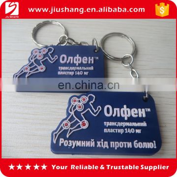 cheap custom logo pvc key rings