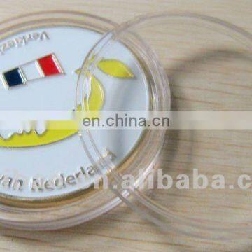 New cheap round shape plastic gift box for coins