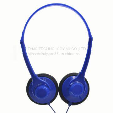 3.5mm noise cancellation blue airline headset headphone