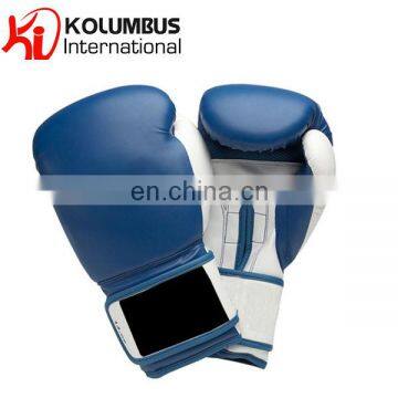 White And Blue Boxing Gloves In Artificial Leather, Boxing Gloves Made In Synthetic Leather, LOW MOQ & PayPal accepted