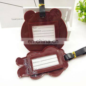 2017 New Design Customized Bear Shape Soft Rubber Pvc Luggage Tag photo-2