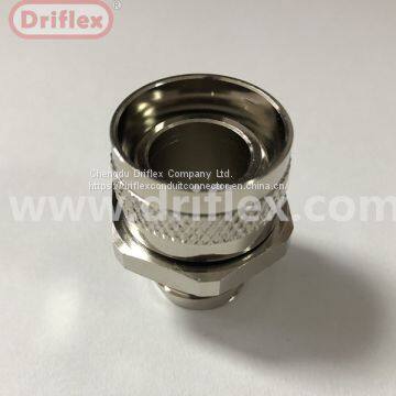Driflex Brass Nickel Plated Straight Swivel Cable Conduit Fitting photo-3