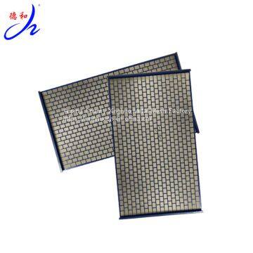 Flat shale shaker screen for oil and mud separator