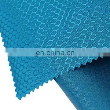 300D polyester Oxford fabric football grid/honeycomb ripstop waterproof PU coated fabric for luggage backpack