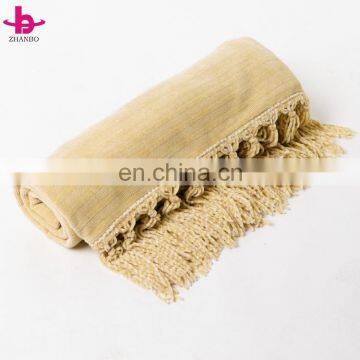 Custom Thread Knitted Super Soft Chenille Chunky Throw Blanket With Tassel For Travel photo-3