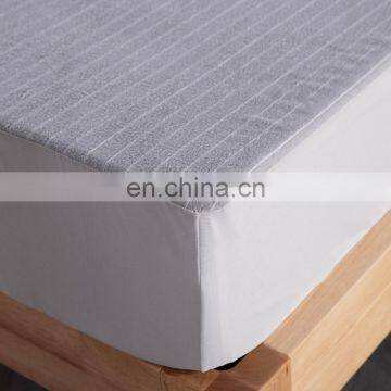 Cotton Fitted Sheet Waterproof Mattress Protector Queen Size Mattress Cover Anti-Wrinkle Fade Resistant Mattress Encasement Elas photo-3