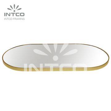 Aluminum Frame Wall Mirror, Pill Shaped Wall Mirror, Metal Frame Bathroom Mirror photo-2