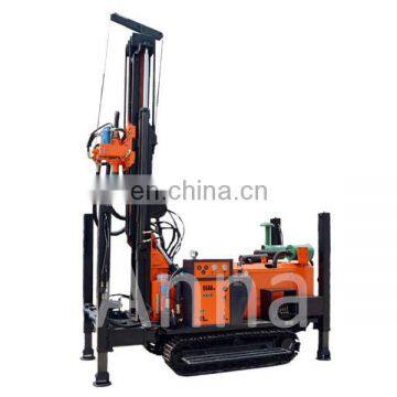 Hydraulic pneumatic 180m deep borehole drilling rig machine