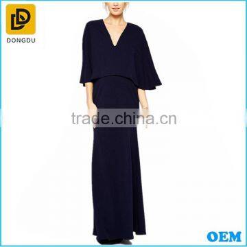 Wholesale Cotton Simple Black Long Maxi Maternity Evening Party Dress