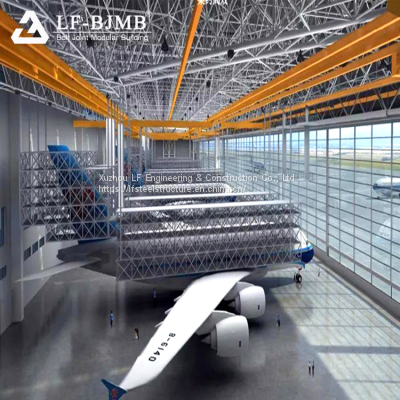 Prefabricated Space Frame Roof Construction Steel Structure Aircraft Hangar For Sale photo-5