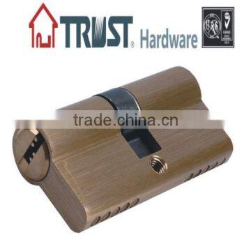 China stain brass 60mm double cylinder door lock