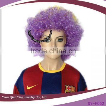 muti color cute sports synthetic fans football wig cheap