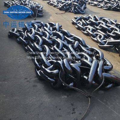 China 102mm marine anchor chain supplier ship anchor chain factory