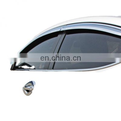 Chrome door visor side window deflector shade sun rain shield silver strips guard for Hyundai elantra