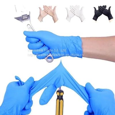 Disposable nitrile gloves, PVC compound latex gloves, food grade wear-resistant, waterproof, acid and alkali resistant, not allergic