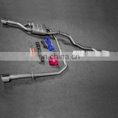 super racing tailpipe auto exhaust system for nissan TIIDA exhaust mufflers cat back with quad double tip