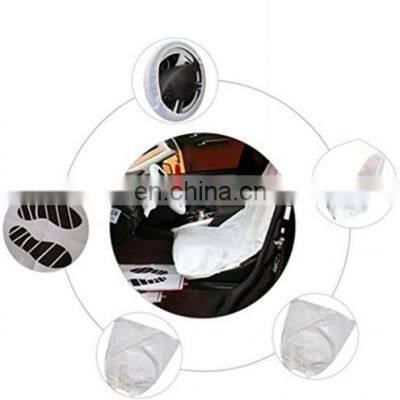 JZ Transparent/White Plastic Non-woven Disposable Steering Wheel Cover for Universal cars Dust Protection Cover