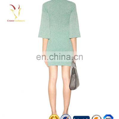 Яркие цвета. Женская модная вязаная шерстяная кофта-платье photo-2