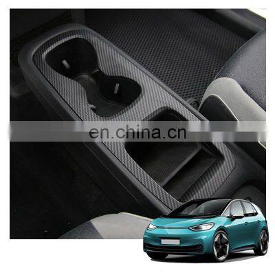 Custom Car Interior Accessories Parts Central Control Water Cup Holder Panel Patch Decorative Stickers For Volkswagen Id3 2021