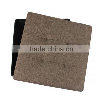 Ample Collapsible Storage Ottoman With Cushion Top photo-3