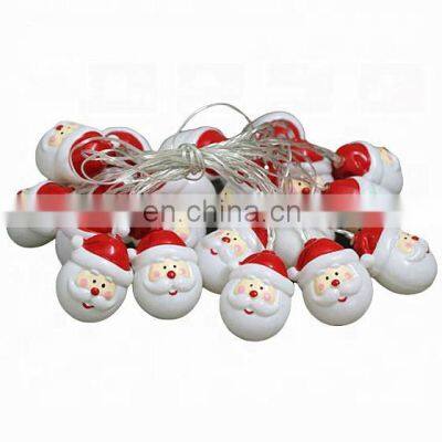 Tonghua 2019 New 2m 10pcs LED Warm White/ Colors Light Decorative Father Christmas Shaped Garland Fairy Holiday Lamp