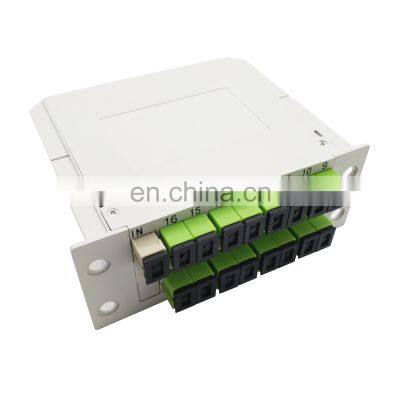 1x16 SC APC LGX Box PLC Optical Splitter Single Mode LGX Module Fasersplitter PLC Splitter Fiber plc splitter 1x16