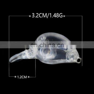 Amazon 3.2cm 1.48g Attractive Artificial Fishing Bait Blanks Saltwater Mini Unpainted Crankbait Lures