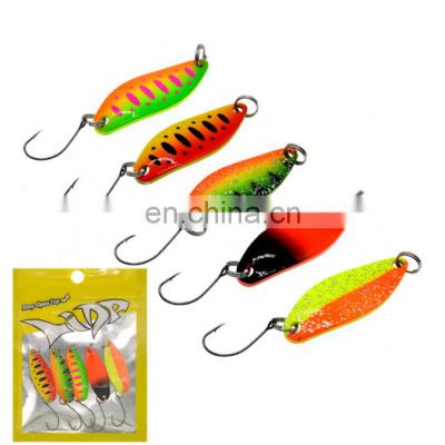 Amazon 3.4cm 3.5g Hard Metal Fishing Lures Wholesale Fischkoder Fishing Spoon Bait Fishing Gear