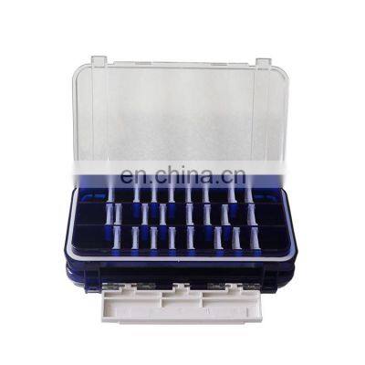 Factory price Outdoor Multifunctional Storage Double Side Tackle Hooks Fishing tool box fly fishing boxs