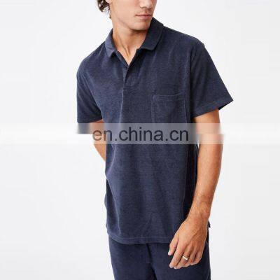 Good Quality Terry towelling t shirt for men polo tshirt