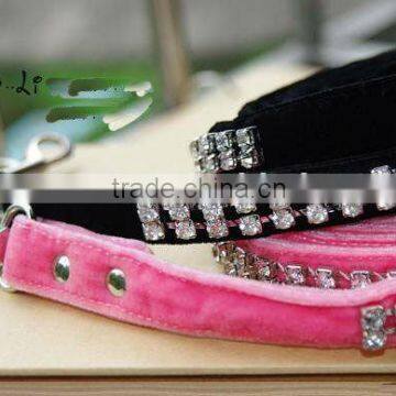 PU material rhinestone Dog collar/Pet collar/Cat collar