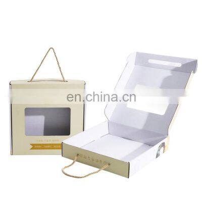 Empty Corrugated See Through Subscription Mailer Box Craft Month Delivery Packaging Box With Window