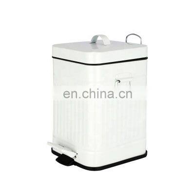 Wholesale kitchen waste bins hand standing waste recycling bin embossed food waste can trash bin