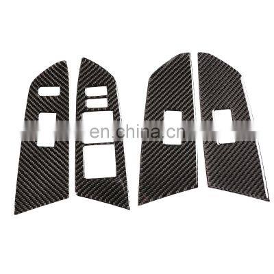 14-18 For Toyota Tantu glass lift switch stickers real carbon fiber (soft) 4-piece set