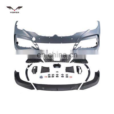 Front Diffuser For BMW 3 SERIES G28 G20 Primer Injection PP Front Bumper diffuser 2019-2021