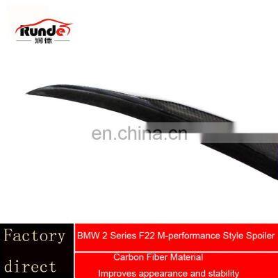 Runde High Quality M-performance Style Auto Carbon Fiber Rear Spoiler for 2014-2019 BMW 2 Series F22 Spoiler