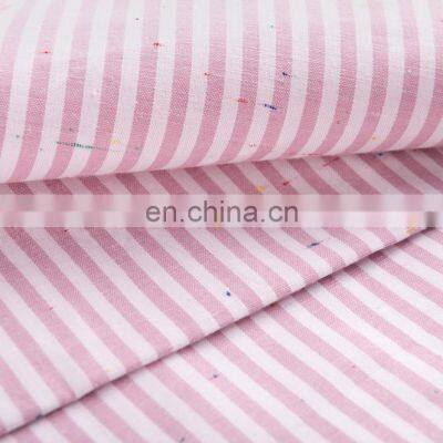 Factory Price Dress Making 1%polyester 99%cotton Plain Stripe Fabric for Women Garment photo-5