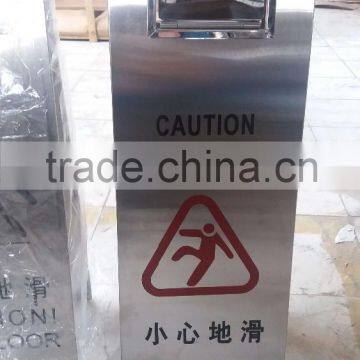 Rose Gold Folding Metal Parking Floor Stand Sign_ Pedestal Signs Stand_Portable Hotel Parking Signs Manufacturer photo-3